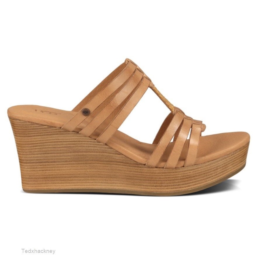 🔥NWT💥UGG tan wedge sandals - Picture 3 of 6